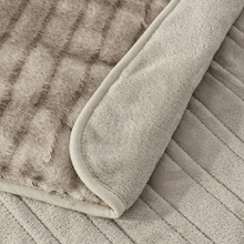 Nara Faux Fur Heated Throw